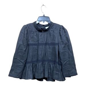 McGuire Denim Peplum Long Sleeve Blouse